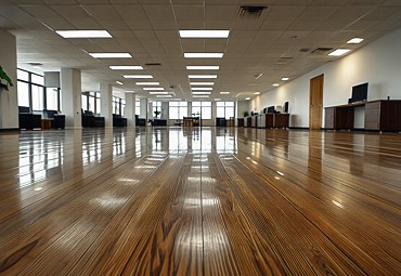 學校走廊鋪設的整件式無縫耐磨地板